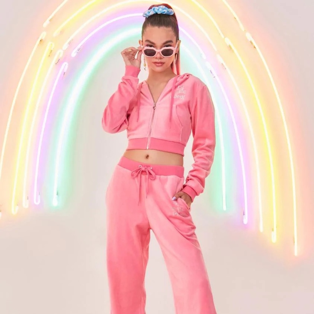 NWT My Little Pony: Rare 🔥 Collectible Pink Silver Rhinestone Logo Zip Up Jacket